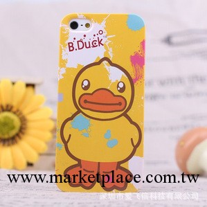 韓國潮牌卡通B Duck小黃鴨蘋果iphone4s/5手機殼磨砂保護套外殼工廠,批發,進口,代購