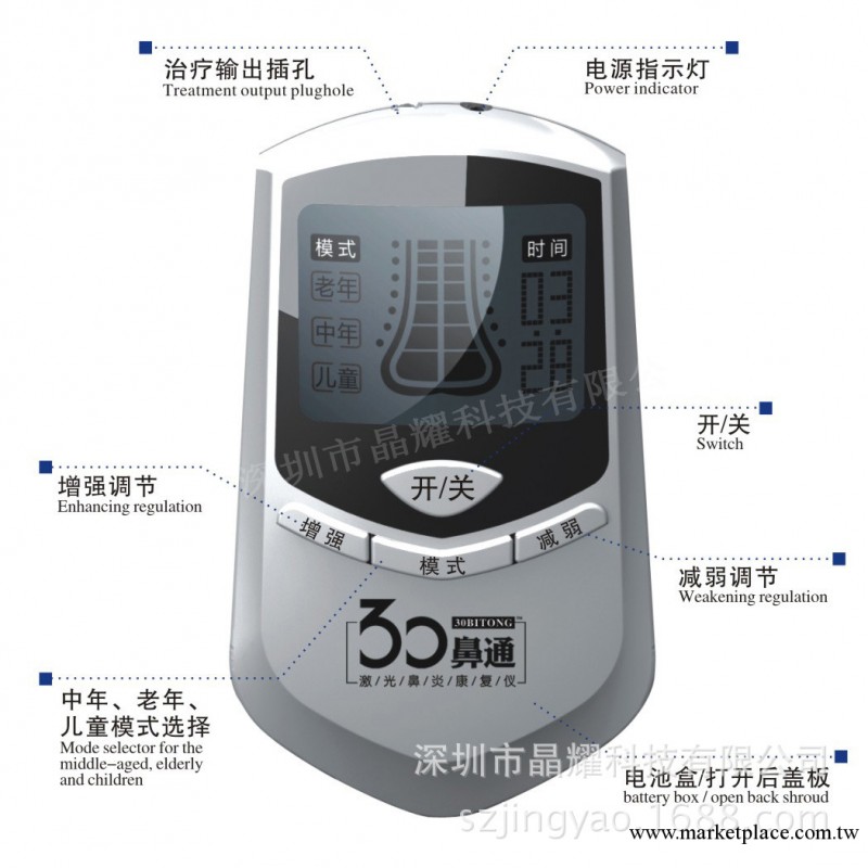 2013新款正品30鼻通復健機 鼻炎機 激光鼻炎治療機 電療機器批發工廠,批發,進口,代購