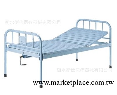 供應優質醫用噴塑單搖靠背護理床工廠,批發,進口,代購