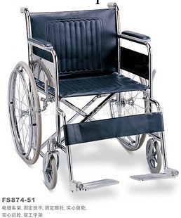 佛山輪椅FS874-51加寬輪椅、手動折疊輪椅車、鋼制輪椅工廠,批發,進口,代購