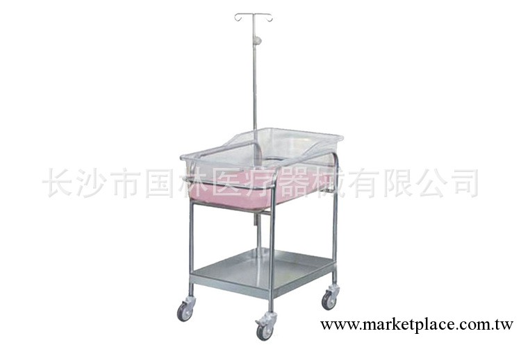 廠傢出售GL-050-2不銹鋼嬰兒床 （帶輸液桿、帶底架 ）工廠,批發,進口,代購