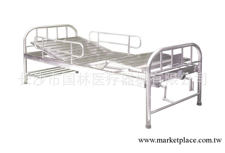 廠傢供應 GL-036全不銹鋼帶配件醫用雙搖醫療床工廠,批發,進口,代購