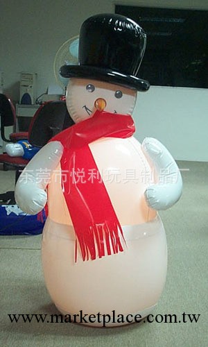 廠傢供應聖誕節用品，pvc充氣雪人，pvc充氣玩具工廠,批發,進口,代購