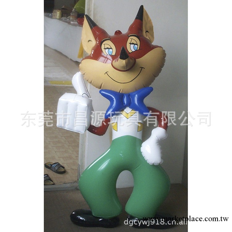pvc充氣狐貍，pvc充氣玩偶，充氣公仔，充氣廣告飾品，充氣動物工廠,批發,進口,代購