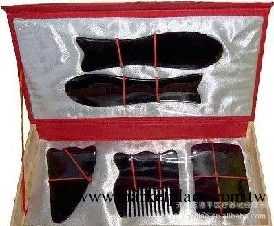 濟南廠傢【包裝熱銷】牛角刮痧板套裝 5件裝 天然黑牛黃牛角工廠,批發,進口,代購