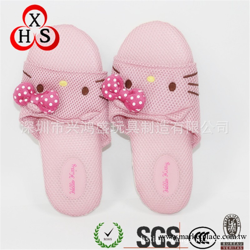 廠傢供應正版hello-kitty 毛絨卡通凱蒂貓拖鞋 毛絨拖鞋 可定制工廠,批發,進口,代購