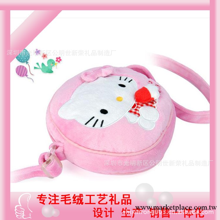 新品熱銷粉紅色超卡哇伊HELLO KITTY毛絨包包 毛絨零錢包工廠,批發,進口,代購