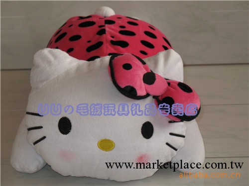 毛絨玩具趴kt 貓咪抱枕hello kitty公仔玩偶玫紅斑點款39元/隻工廠,批發,進口,代購