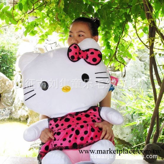 批發毛絨玩具 hello kitty情侶凱蒂貓大號KT貓佈娃娃公仔一件代發工廠,批發,進口,代購