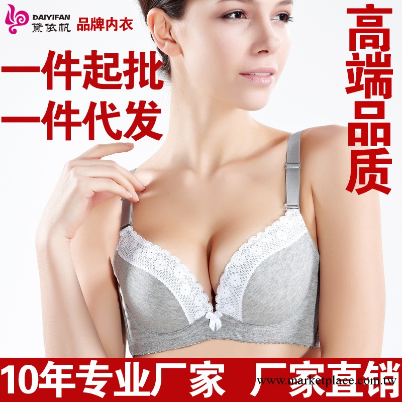 黛依帆正品中厚聚攏三排扣竹碳內衣純全棉性感吸汗調整型胸罩J19工廠,批發,進口,代購