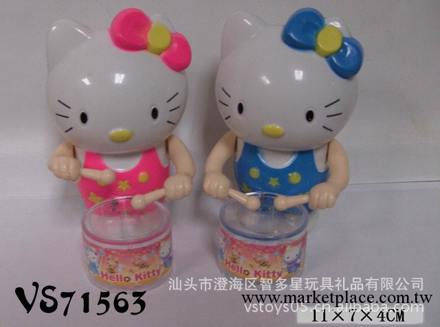 供應KT貓打鼓玩具/上鏈打鼓KT貓玩具/hello kitty上鏈公仔工廠,批發,進口,代購