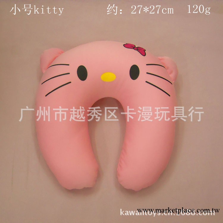 供應凱蒂貓納米粒子U型枕 泡沫粒子hello kitty印花車用枕 禮品工廠,批發,進口,代購