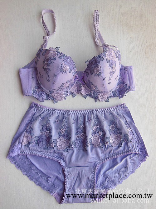 外貿精品推薦精品刺繡胸罩內褲套裝配插片 情迷普羅旺斯工廠,批發,進口,代購