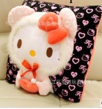 毛絨玩具Hello Kitty可愛凱蒂貓咪靠枕KT抱枕靠墊腰枕生日禮工廠,批發,進口,代購