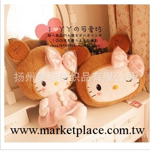 日單 Hello kitty變身可愛餅幹 蕾絲蝴蝶結KT靠墊 特價工廠,批發,進口,代購