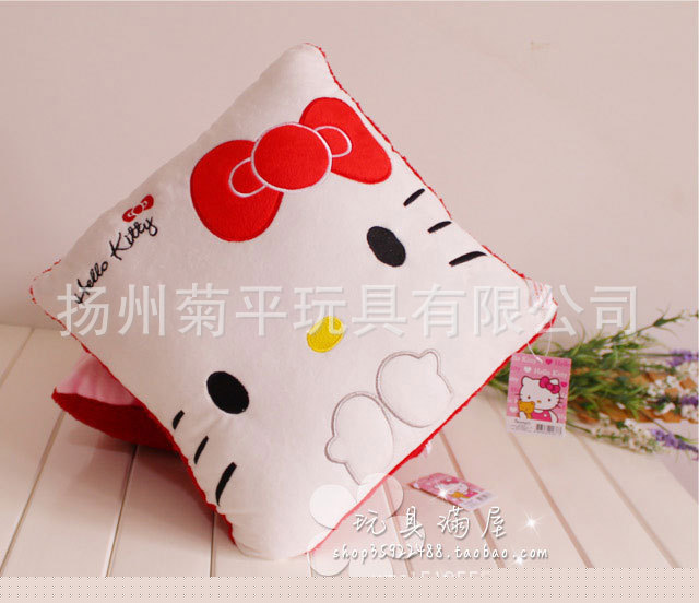 廠傢直銷 Hello Kitty靠墊 KT貓抱枕 凱蒂貓靠枕 禮物 禮品工廠,批發,進口,代購
