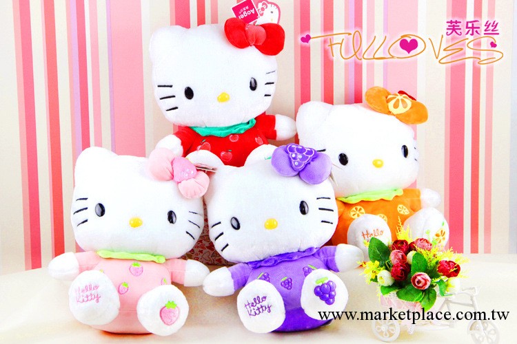 芙樂絲澳捷爾正版水果系列hello kitty毛絨玩具 凱蒂貓飾品公仔工廠,批發,進口,代購