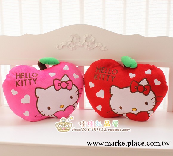hello kitty變身蘋果抱枕 凱蒂貓 KT貓 kitty貓 水果抱枕靠墊工廠,批發,進口,代購