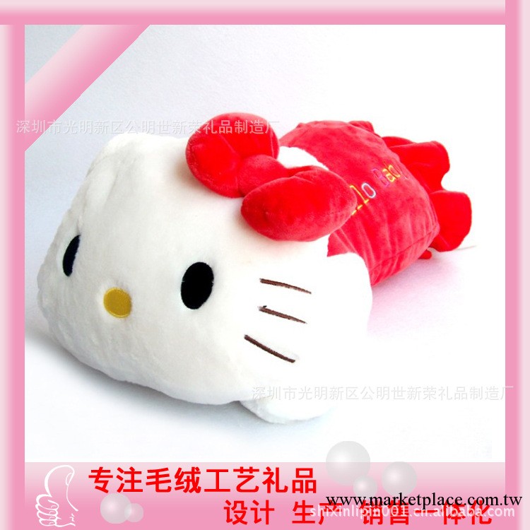 廠傢定制卡通hello kitty毛絨抱枕  動物公仔毛絨抱枕 來圖打樣工廠,批發,進口,代購