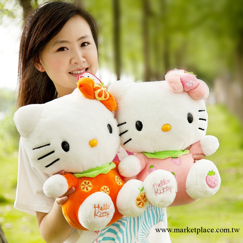 正版水果hello kitty凱蒂貓公仔 KT 毛絨玩具 生日禮物工廠,批發,進口,代購