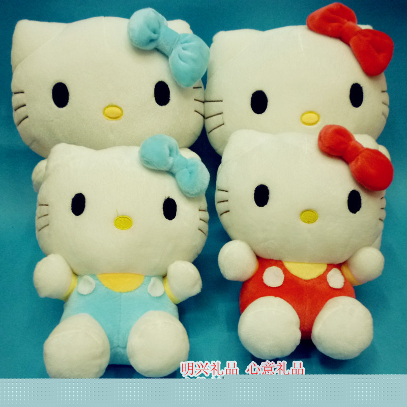 中號蝴蝶結hello kitty貓毛絨玩具公仔 KT貓娃娃玩偶批發工廠,批發,進口,代購