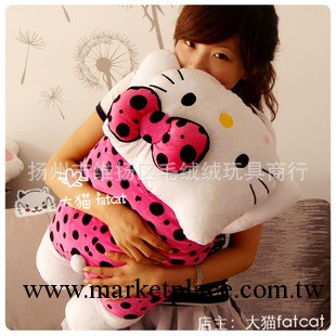 毛絨玩具kt貓大號抱枕hello kitty凱蒂貓抱枕公仔玩偶玫紅斑點款工廠,批發,進口,代購
