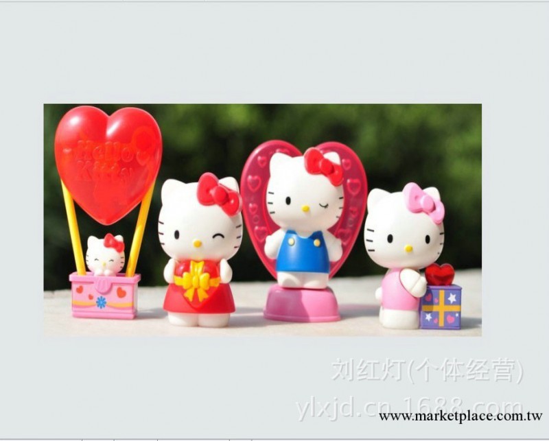 供應批發動漫　手辦公仔　Hello kitty KT貓　4款帶燈KT貓公仔工廠,批發,進口,代購