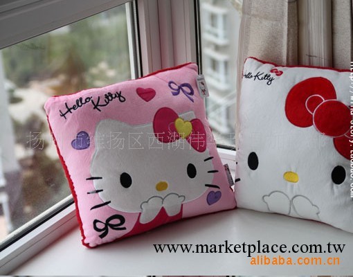 超級特價  Hello Kitty優質毛絨靠墊|抱枕|靠枕2色廠傢直銷工廠,批發,進口,代購