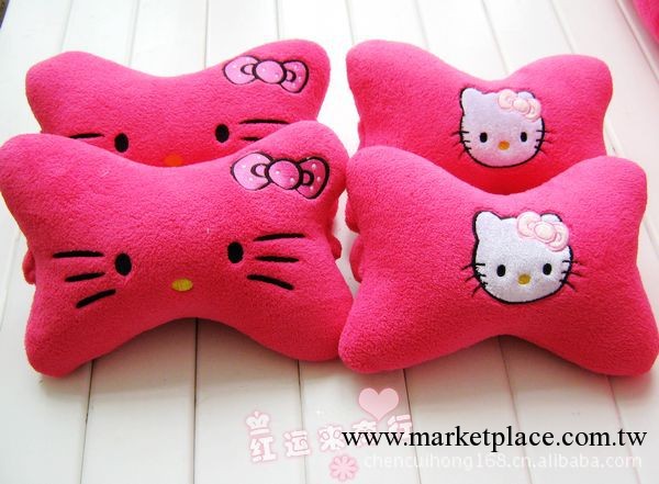 新品！玫紅hello kitty 抱枕系列 u枕+腰枕+美臀墊+枕頭 可拆洗工廠,批發,進口,代購