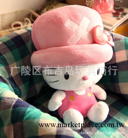 日單喬巴KITTY 喬巴變身hellokitty公仔 凱蒂貓變身玩偶 抱枕工廠,批發,進口,代購