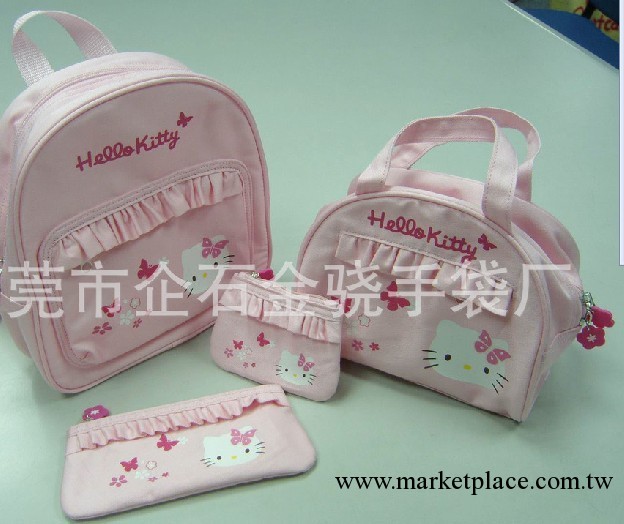供應hello kitty兒童背包套裝 時尚多功能小孩手提帆佈背包系列工廠,批發,進口,代購