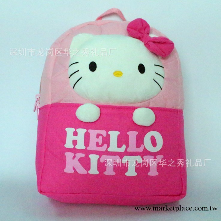 深圳廠傢直銷hello kitty 卡通毛絨書包 動漫毛絨書包工廠,批發,進口,代購