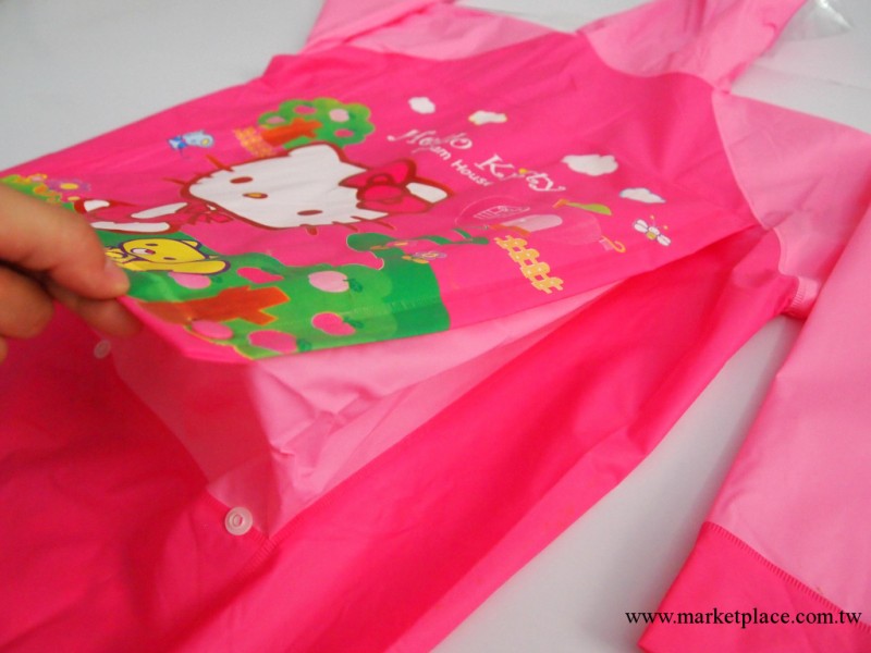 雨衣廠傢 優質pvc雨衣 Hello Kitty兒童雨衣 帶書包位工廠,批發,進口,代購