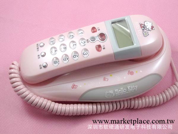 Hello kitty卡通休閒傢庭用掛墻壁座機電話機 時尚可愛 創意333工廠,批發,進口,代購