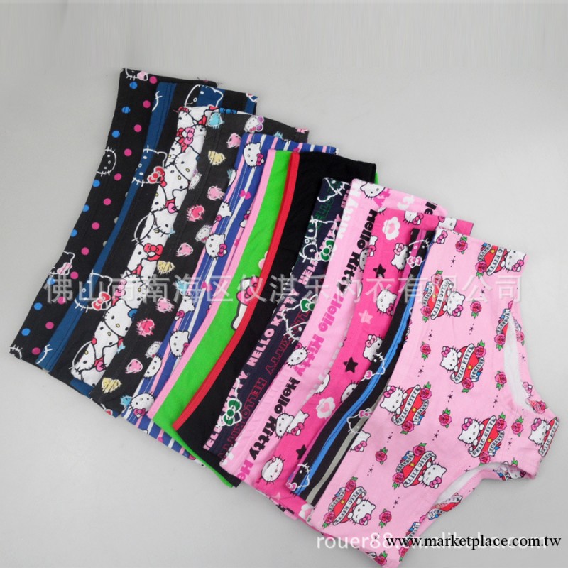 柔爾原單hello kitty品牌廠傢直銷純棉內褲三角褲工廠,批發,進口,代購