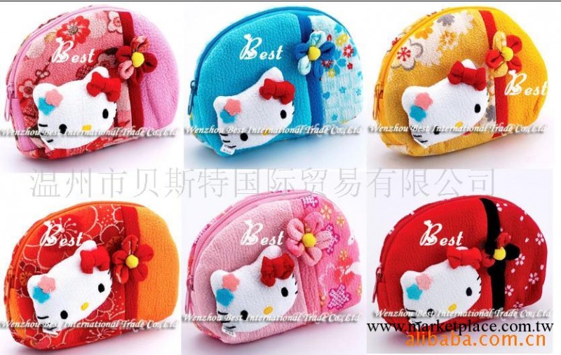 廠傢直銷  日本和風笑夢琉招喜屋系列  HELLO KITTY小化妝包工廠,批發,進口,代購