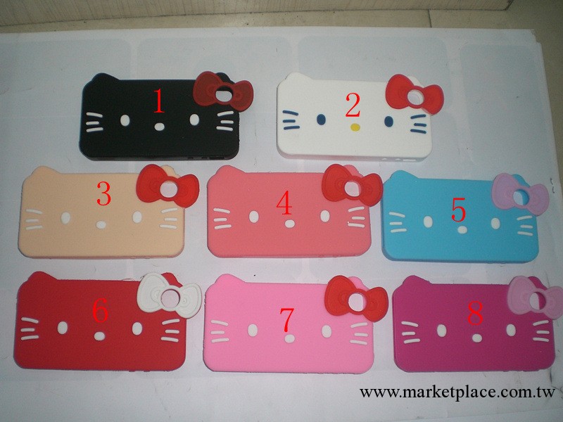 日本Hello Kitty iphone4 4S 手機套 大臉貓矽膠套 蝴蝶結保護套工廠,批發,進口,代購