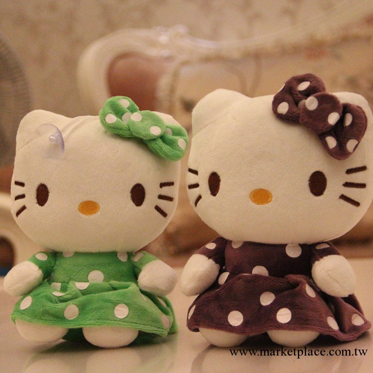 18CM新款圓點裙KT貓hello kitty公仔 娃娃機公仔7寸抓機娃娃工廠,批發,進口,代購