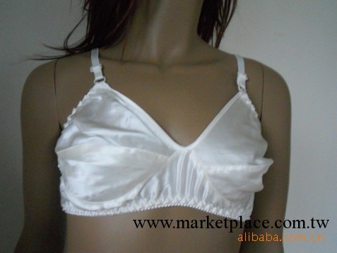 批發女士內衣  無海綿/無鋼圈胸罩 乳罩 100%桑蠶絲面料（白色）工廠,批發,進口,代購