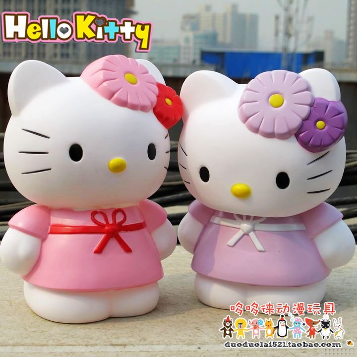 hello kitty紫色KT貓儲錢罐 粉色凱蒂貓存錢罐 貼鉆公仔擺件玩偶工廠,批發,進口,代購