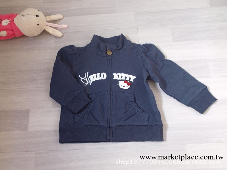 溫州外貿童裝批發 歐單hello kitty泡泡肩拉鏈衫開衫工廠,批發,進口,代購