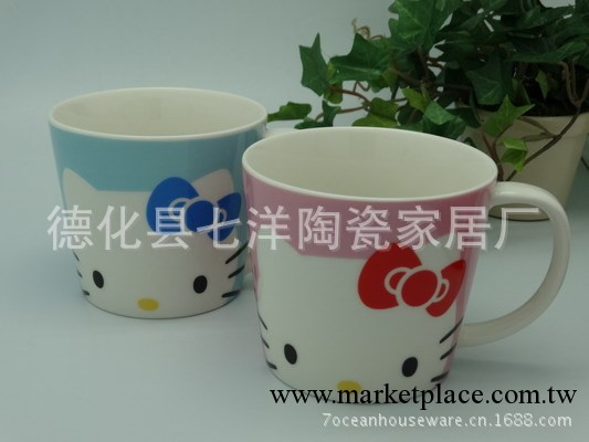 正版hello kitty 情侶杯 粉蘭對杯 陶瓷情侶杯工廠,批發,進口,代購