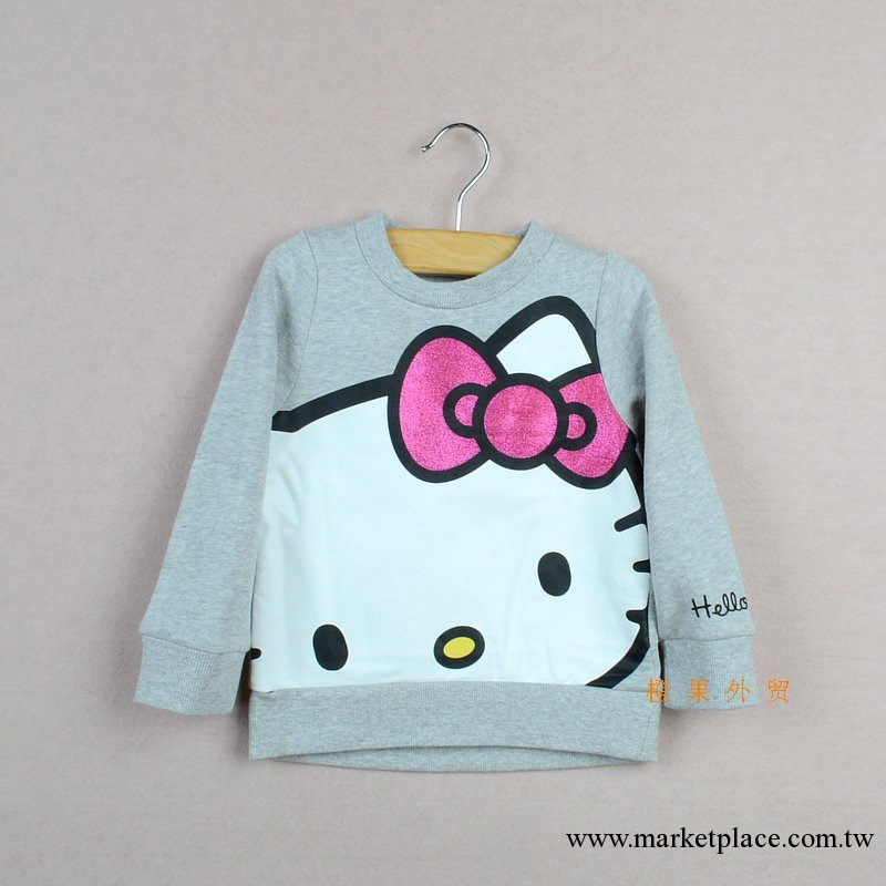 （已售完）外貿原單童裝批發 HM HELLO*KITTY女童拉絨長袖童T恤工廠,批發,進口,代購