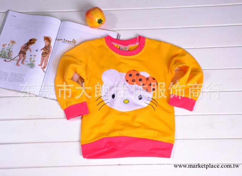 廠傢直銷大量批發供應童裝衛衣女童hello kitty加絨衛衣工廠,批發,進口,代購