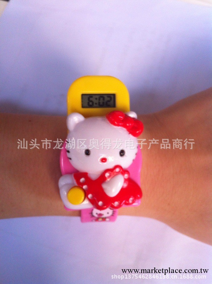 廠傢直銷兒童卡通電子手錶 精美卡通電子彈蓋手錶 Hello kitty貓工廠,批發,進口,代購