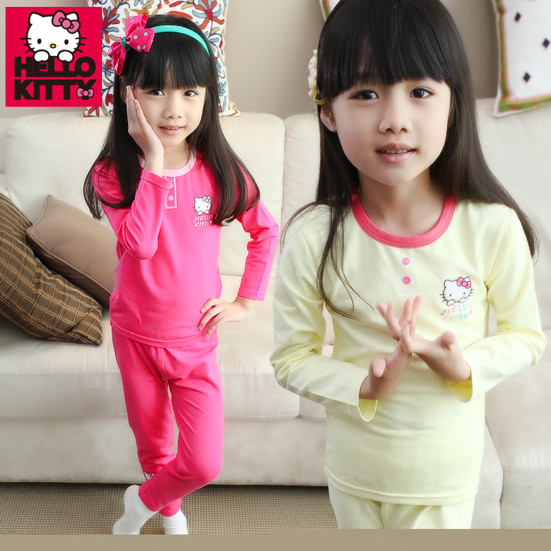 南極人童裝 hello kitty女童時尚打底內衣2013新款精棉萊卡套裝工廠,批發,進口,代購