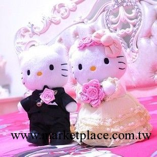 廠傢批發 Hello Kitty 凱蒂貓 結婚公仔 婚慶車頭娃娃 婚紗禮服工廠,批發,進口,代購