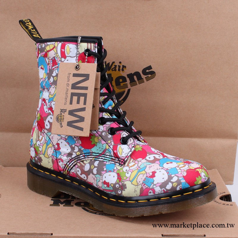 Dr.martens正品1460馬丁靴 hello kitty平跟系帶秋冬短靴女靴工廠,批發,進口,代購