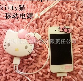 蘋果可愛hello kitty充電寶三星HTC小米隨身充iphone移動電源工廠,批發,進口,代購