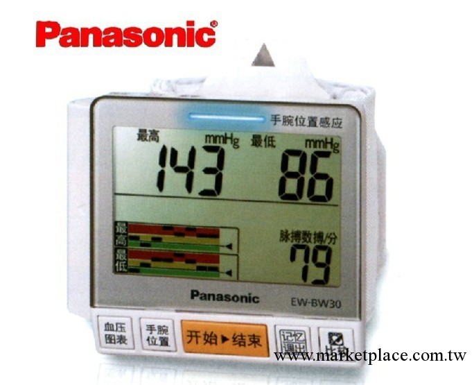 正品行貨 松下電子血壓計EW-BW30傢用手腕式測量高血壓機器工廠,批發,進口,代購